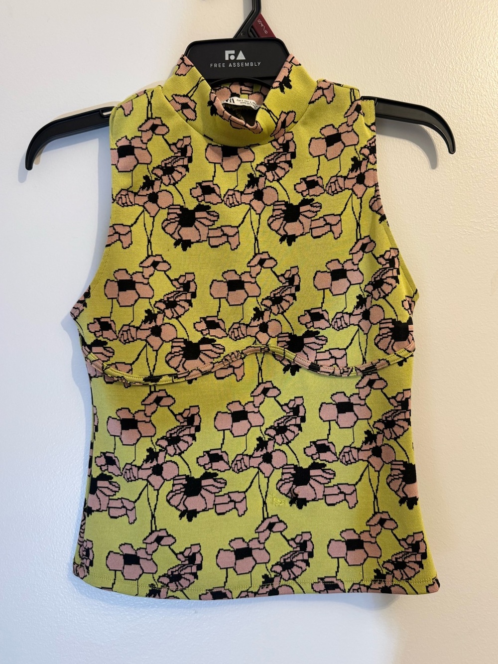 Zara Floral Mock Neck Tank